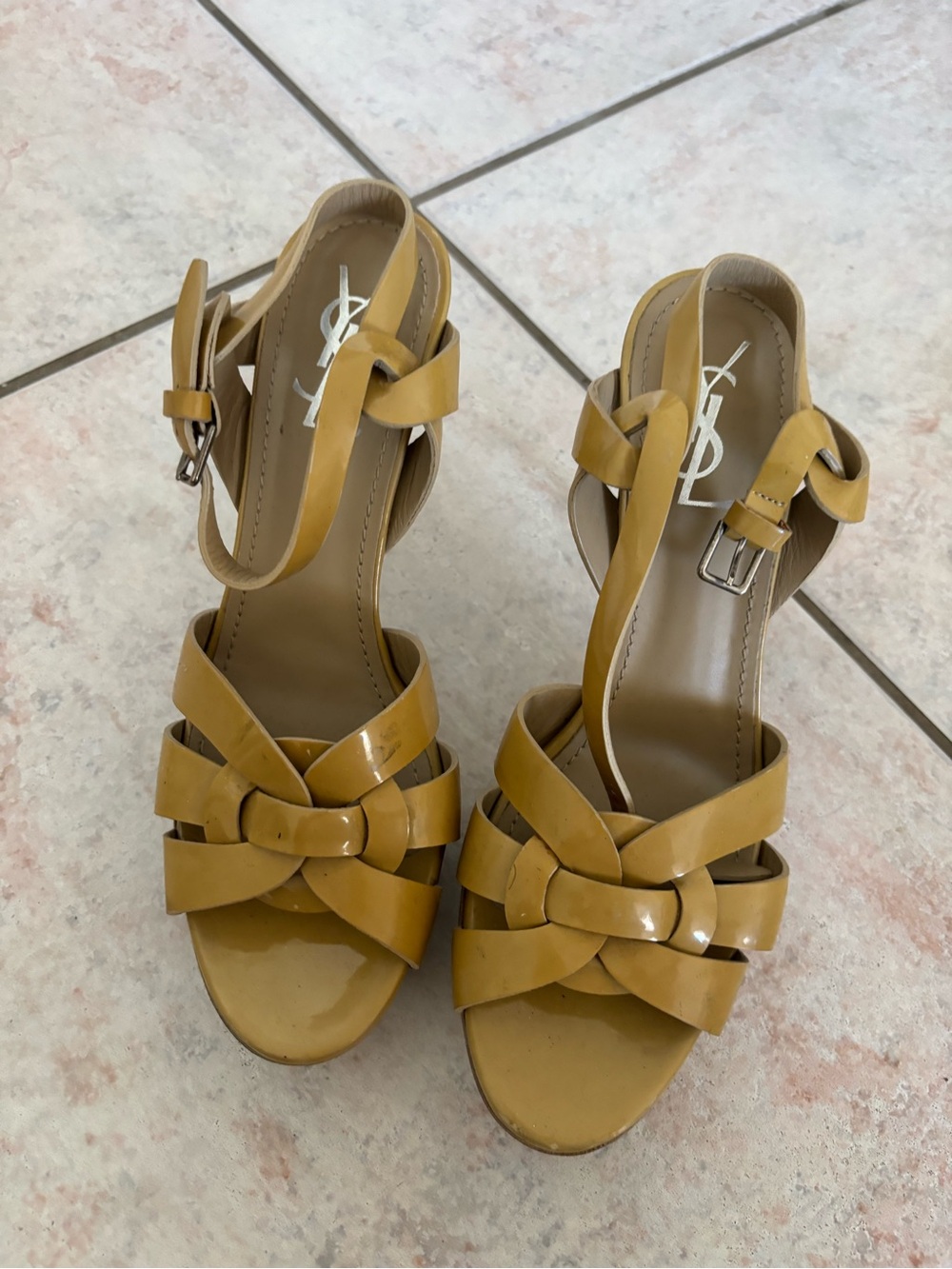 Saint Laurent Tribute Sandals criss cross heels open toe ysl dress shoes